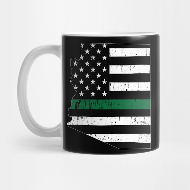 Arizona Thin Green Line Military and Border Patrol Shirt by bbreidenbach